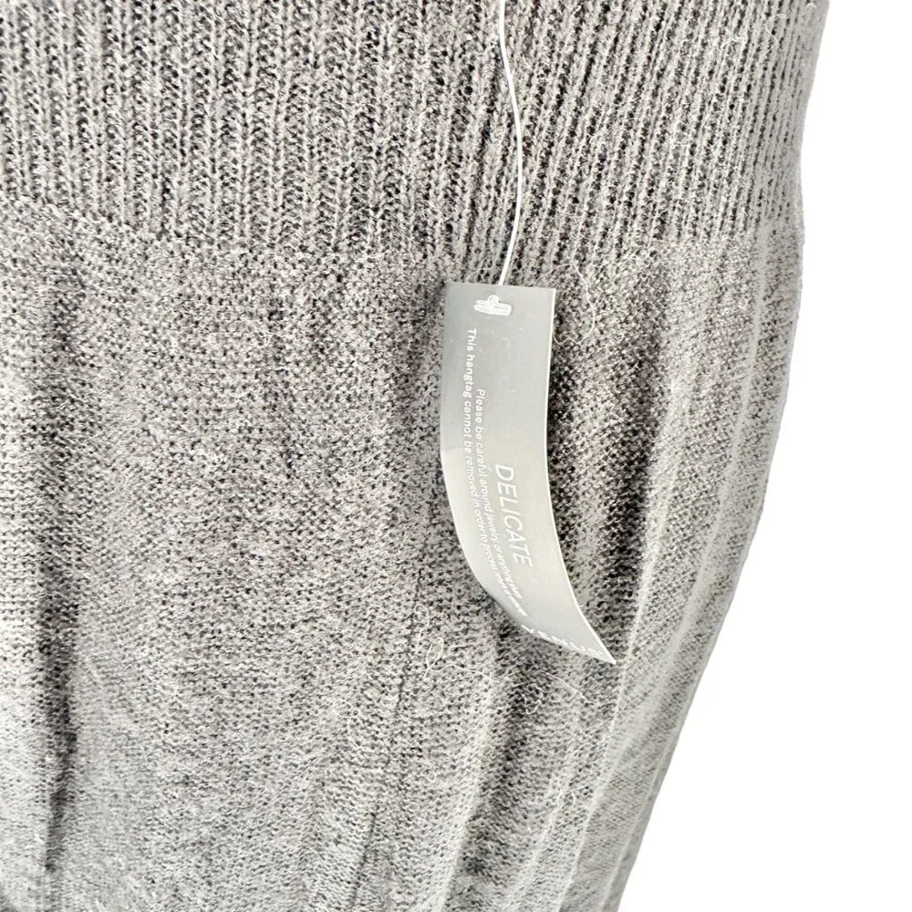 Venus Black Ribbed Knit Long Sleeve Sweater Dress 2X Flared Hem Lightweight NWT - Picture 4 of 16